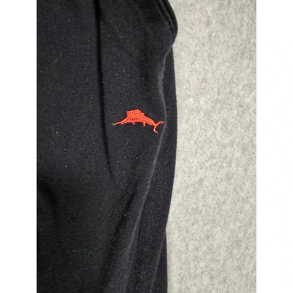 Tommy Bahama Mens XL Black Lounge Pajama Pants Drawstring Marlin Logo Sleepwear